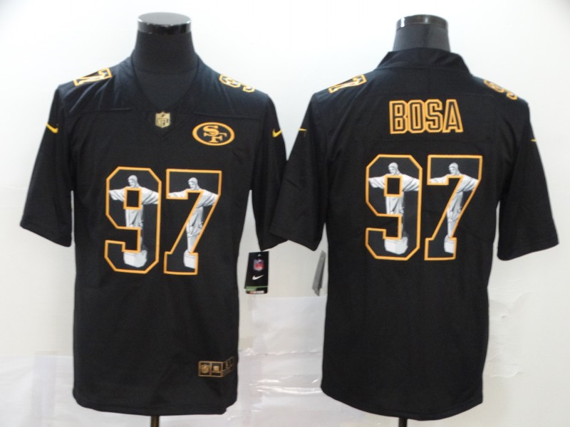 Cheap 2022 Men San Francisco 49ers 97 Bosa Nike black limited NFL Jersey